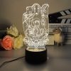 3D Led Lamp Spirited Away No Face Man Totoro Action Figure Nightlight Cute Room Decor Light 5 - Studio Ghibli Merch