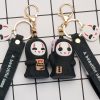 Anime Spirited Away Kawaii Keychain Cartoon Faceless Man Pendant Key Rings Lanyard Women Bag Toys Doll - Studio Ghibli Merch