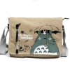 Cartoon Totoro shoulder bag satchel washing canvas schoolbag primary and middle school students wear resistant new - Studio Ghibli Merch