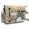 Cartoon Totoro shoulder bag satchel washing canvas schoolbag primary and middle school students wear resistant new 2 - Studio Ghibli Merch