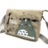 Cartoon Totoro shoulder bag satchel washing canvas schoolbag primary and middle school students wear resistant new 4 - Studio Ghibli Merch