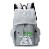 Cat Canvas Backpack Travel Schoolbag Large Capacity Rucksack Shoulder School Bag Mochila Escolar - Studio Ghibli Merch