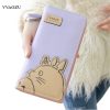 Fashion Cat Women Wallets Cartoon Card Holder Coin Purse Zipper Hasp Clutch Long Wallet Dollar Price - Studio Ghibli Merch