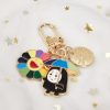 Fashion Spirited Away No Face Man Cartoon Faceless Male Keychains Women Metal Flower Sakura Key Ring 1 - Studio Ghibli Merch