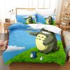 Miyazaki Hayao Spirited Away Bedding Set Quilt Studio Ghibli Totoro Duvet Cover Comforter Bedclothes Children Kid - Studio Ghibli Merch