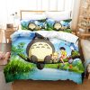 Miyazaki Hayao Spirited Away Bedding Set Quilt Studio Ghibli Totoro Duvet Cover Comforter Bedclothes Children Kid 3 - Studio Ghibli Merch