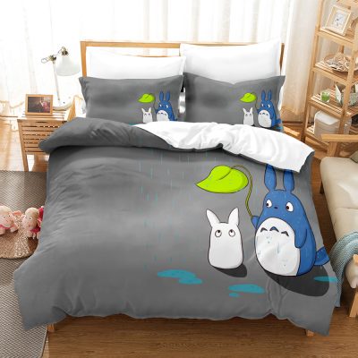 Miyazaki Hayao Spirited Away Bedding Set Quilt Studio Ghibli Totoro Duvet Cover Comforter Bedclothes Children Kid 8 - Studio Ghibli Merch
