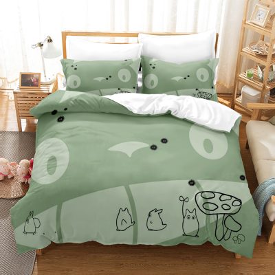 Miyazaki Hayao Spirited Away Bedding Set Quilt Studio Ghibli Totoro Duvet Cover Comforter Bedclothes Children Kid 9 - Studio Ghibli Merch