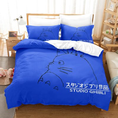 Miyazaki Hayao Spirited Away Bedding Set Quilt Totoro Studio Ghibli Duvet Cover Comforter Bedclothes Children Kid 14 - Studio Ghibli Merch