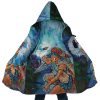 Raging Princess Mononoke SG AOP Hooded Cloak Coat MAIN Mockup - Studio Ghibli Merch