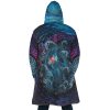 Sea Creatures Ponyo SG AOP Hooded Cloak Coat BACK Mockup - Studio Ghibli Merch