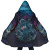 Sea Creatures Ponyo SG AOP Hooded Cloak Coat MAIN Mockup - Studio Ghibli Merch