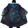 Sea Creatures Ponyo SG AOP Hooded Cloak Coat NO HOOD Mockup - Studio Ghibli Merch