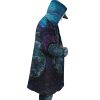 Sea Creatures Ponyo SG AOP Hooded Cloak Coat RIGHT Mockup - Studio Ghibli Merch