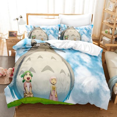 Spirited Away Miyazaki Hayao Bedding Set Quilt Totoro Studio Ghibli Duvet Cover Comforter Bedclothes Children Kid 4 - Studio Ghibli Merch