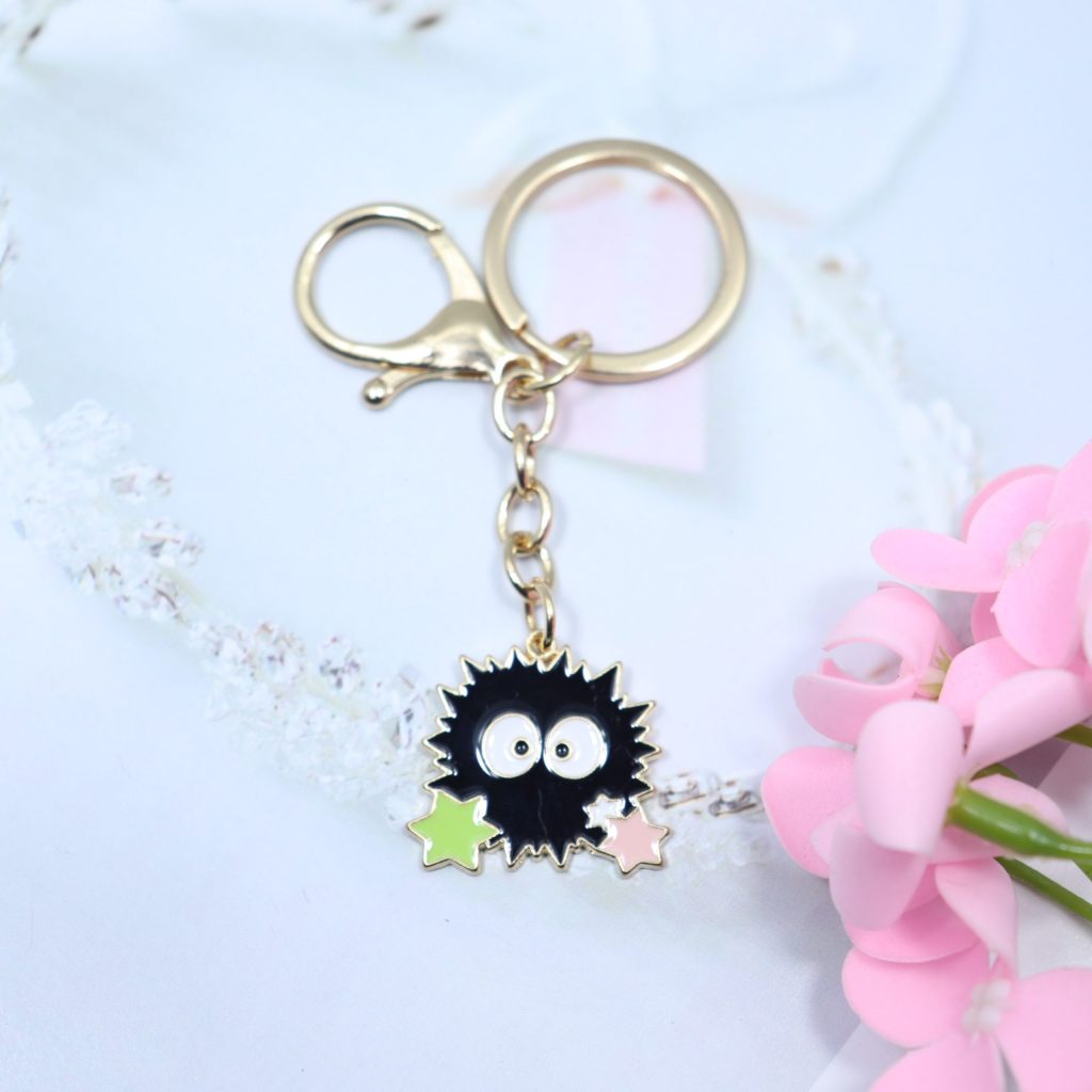 Spirited Away No Face Man Keychain Cartoon Fairydust Keyrings Car Bags Keyholder Alloy Pendants Key Chain 3 scaled 1 - Studio Ghibli Merch