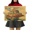 TIE LER Hayao Miyazaki Anime Movie Poster Cartoon Does Retro Nostalgia Kraft Paper Poster Cafe Bar 16 - Studio Ghibli Merch