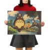 TIE LER Hayao Miyazaki Anime Movie Poster Cartoon Does Retro Nostalgia Kraft Paper Poster Cafe Bar 5 - Studio Ghibli Merch