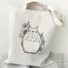 Totoro Tote Bag Japanese Anime Printing Shopping Bags for Women Resuable HandBags Harajuku Large Capacity Female 14 - Studio Ghibli Merch