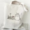 Totoro Tote Bag Japanese Anime Printing Shopping Bags for Women Resuable HandBags Harajuku Large Capacity Female 19 - Studio Ghibli Merch