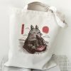 Totoro Tote Bag Japanese Anime Printing Shopping Bags for Women Resuable HandBags Harajuku Large Capacity Female 6 - Studio Ghibli Merch