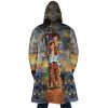 Trippy Grave of the Fireflies SG AOP Hooded Cloak Coat BACK Mockup - Studio Ghibli Merch