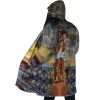 Trippy Grave of the Fireflies SG AOP Hooded Cloak Coat SIDE Mockup - Studio Ghibli Merch