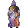 Trippy Howls Moving Castle SG AOP Hooded Cloak Coat BACK Mockup - Studio Ghibli Merch