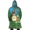 Trippy My Neighbor Totoro SG AOP Hooded Cloak Coat BACK Mockup - Studio Ghibli Merch