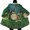 Trippy My Neighbor Totoro SG AOP Hooded Cloak Coat NO HOOD Mockup - Studio Ghibli Merch