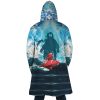 Trippy Porco Rosso SG AOP Hooded Cloak Coat BACK Mockup - Studio Ghibli Merch