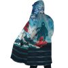 Trippy Porco Rosso SG AOP Hooded Cloak Coat SIDE Mockup - Studio Ghibli Merch