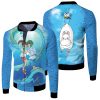 chihiro ogino cuddle nigihayami kohaku nushi haku for spirited away studio ghibli fan 1 fleece bomber jacketfyhbd - Studio Ghibli Merch