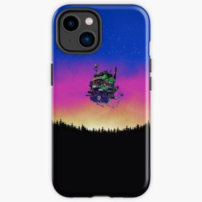 Howl'S Flying Castle At Sunset Iphone Case Official Studio Ghibli Merch