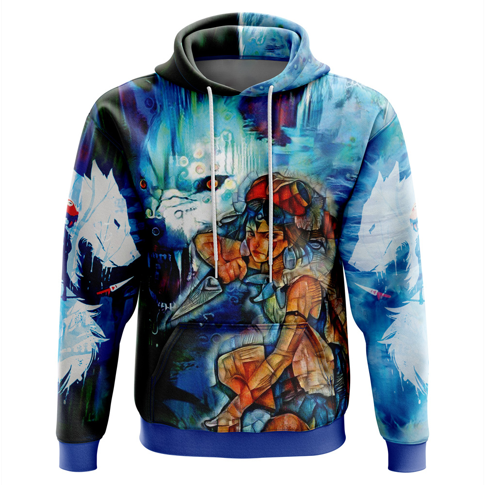 Studio Ghibli Princess Mononoke Raging 3D Hoodie