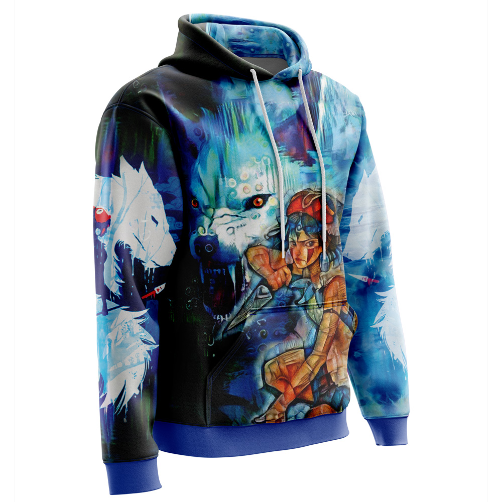 Studio Ghibli Princess Mononoke Raging 3D Hoodie