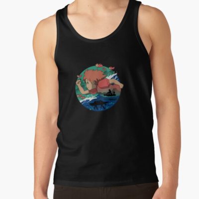 Kelalen Ponyo On The Cliff By The Sea Lungaku Tank Top Official Studio Ghibli Merch