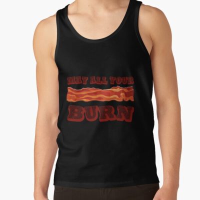 Calcifer May All Your Bacon Burn Cool Food Drawing Tank Top Official Studio Ghibli Merch