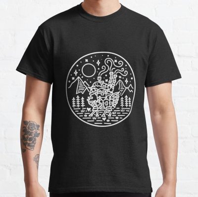 Howl'S Moving Castle - White Outline T-Shirt Official Studio Ghibli Merch