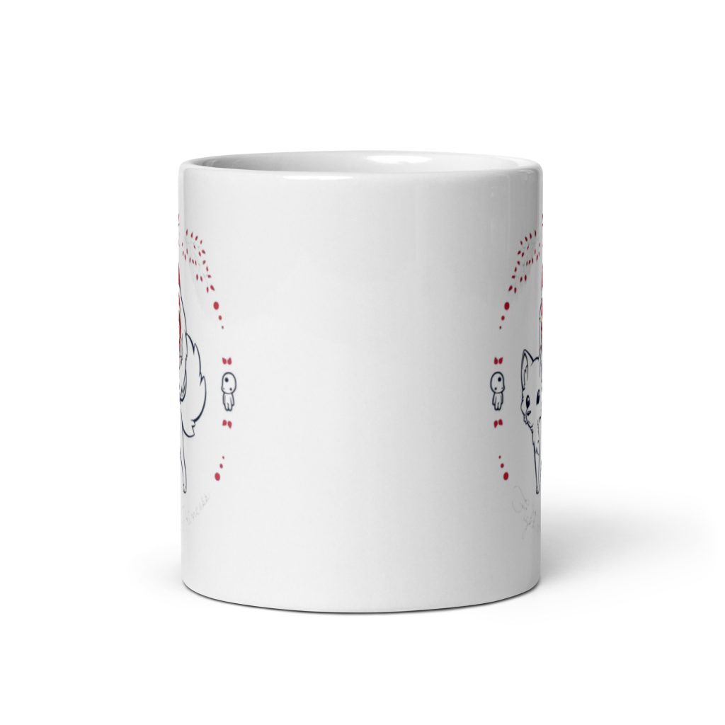 white glossy mug 11oz front view 639960b341f25 - Studio Ghibli Merch