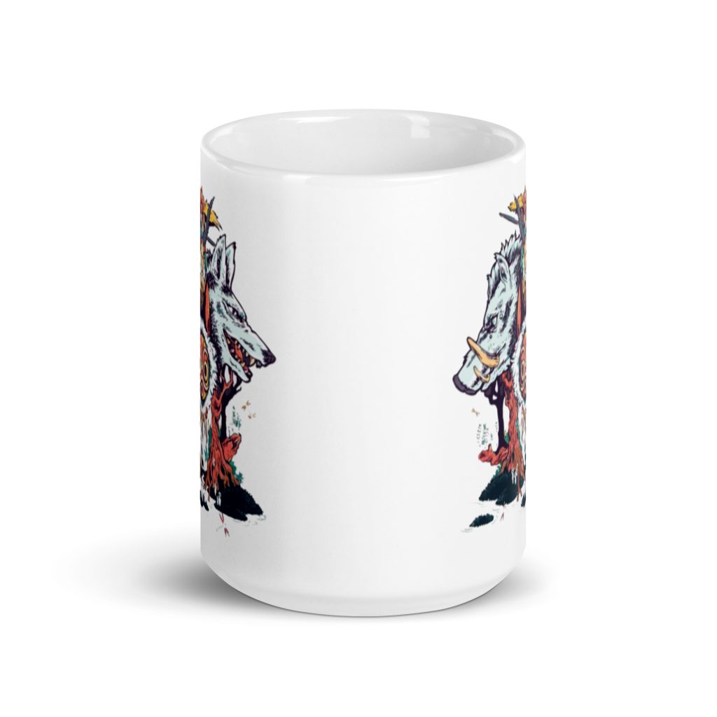 white glossy mug 15oz front view 635438e1c3e98 - Studio Ghibli Merch