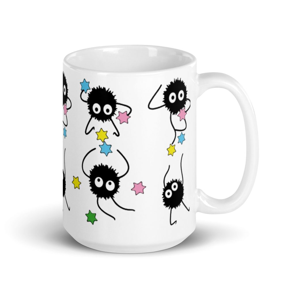 white glossy mug 15oz handle on right 6390dbc0a5448 - Studio Ghibli Merch