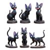 Randomly Lovely Black Cat 6 Kinds Funny Animals Toys Anime Action Toy Figures Model Home Car - Studio Ghibli Merch