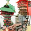 Spirited Away Aburaya Bathhouse 3D Paper Model Assembly Papercraft Puzzle Educational Kids Toy Anime Totoro Birthday 5 - Studio Ghibli Merch