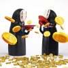 Spirited Away Faceless Man Piggy Bank Kaonashi Swallow Money Toy Automatic Eat Coin Bank Hayao Miyazaki - Studio Ghibli Merch