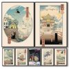 Aesthetics Totoro Ponyo Cat Canvas Painting Intage Anime Ghibli Studio Wall Posters Room Decor Wall Art 1 - Studio Ghibli Merch