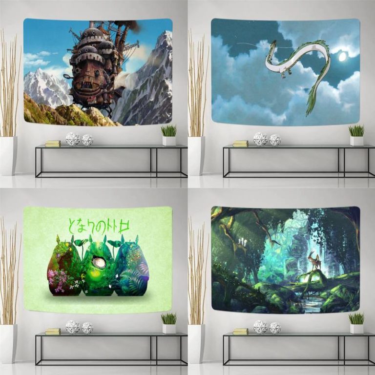 Wall Hanging Studio Ghibli Spirited Away Haku Tapestry Throw