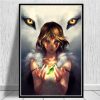 Cuadros Studio Ghibli Princess Mononoke Movie Japan Anime Poster and Prints Painting Art Canvas Wall Pictures 4 - Studio Ghibli Merch