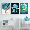 Studio Ghibli Anime Ponyo on The Cliff Hayao Miyazaki Poster Cartoon Canvas Painting Wall Art Pictures 2 - Studio Ghibli Merch