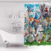 Studio Ghibli Extra Long Fabric Bath Shower Curtains Bathroom Decor Sets with 12 Hooks 1 - Studio Ghibli Merch